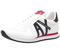 Armani Exchange Scarpa da Corsa retrò con Logo Bianco