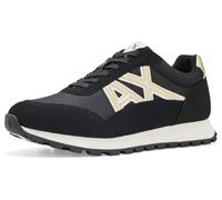 Armani Exchange Side Geometric Logo Motifs, Scarpe da Ginnastica Uomo, Black Pale Gold, 42 EU