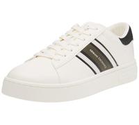 Armani Exchange London, Side Stripes, Color Contrast, Scarpe da Ginnastica Uomo, off White Musk, 40 EU