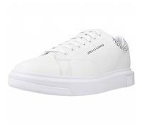 Armani Exchange Actionleather,sidelogo,Laceup, Scarpe da Ginnastica Uomo, Op White Black, 41.5 EU
