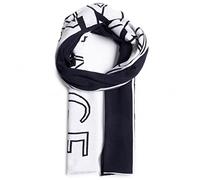ARMANI EXCHANGE Sciarpa uomo lana blu navy and white
