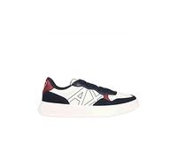 Armani Exchange Seattle Low Contrast Stitched Side Logo, Scarpe da Ginnastica Uomo, off White Navy, 44 EU