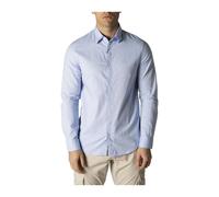 Armani Exchange, ,Shirts ,Uomo ,Blu ,M Camicia Classica in Cotone a Maniche Lunghe