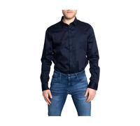 Armani Exchange, ,Shirts ,Uomo ,Blu ,XS Long Sleeve Dress Shirt