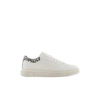 Armani Exchange, ,Shoes ,Uomo ,Bianco ,45 1/2 EU Sneakers in pelle bianca con inserto logo