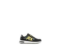 Armani Exchange Dusseldorf Embossed Geometric Motifs, Scarpe da Ginnastica Uomo, Nero/Grigio/Giallo, 40 EU