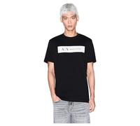 Armani Exchange Short Sleeve Contrast Logo T-Shirt, Nero, XL Uomo