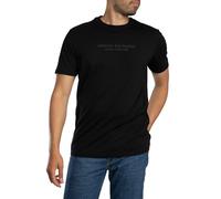 Armani Exchange Short Sleeve Front Milano-New York Logo Lettering T-Shirt, Nero, XL Uomo