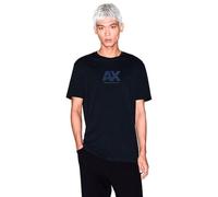 Armani Exchange Short Sleeve Printed Logo Round Collar T-Shirt, Nero, L Uomo