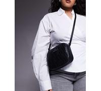 Armani Exchange - Silvye - Borsa a tracolla nera con monogramma-Nero One Size