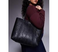 Armani Exchange - Silvye - Borsa shopping nera con monogramma-Nero One Size