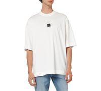 Armani Exchange Small A|x Logo Patch Oversized Fit Heavy Cotton Jersey Tee, T-Shirt Uomo, off White,