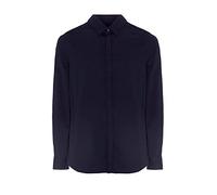 Armani Exchange Smart Stretch Satin Camicia, Uomo, Blu, XS