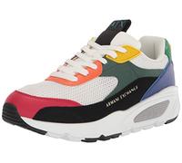 Armani Exchange Sneaker da Uomo Multicolor, Side Extended Logo, Lace Up, Multicolore, 42 EU
