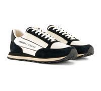 ARMANI EXCHANGE Suede Bicolor Sneakers, Scarpe da ginnastica Uomo, Off White Black, 44 EU