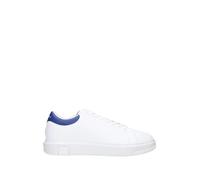 Armani Exchange ActionLeather,sidelogo,Laceup, Scarpe da Ginnastica Uomo, OP.White+MAZAR.Blue, 43 EU