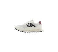 Armani Exchange Sneakers Drop Uomo, Bianco sporco/blu scuro, 42.5 EU