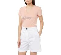 ARMANI EXCHANGE Sostenibile, Cross Gender, Metallic Botton, Pantaloncini, Donna, Bianco, 3XL