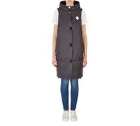 ARMANI EXCHANGE Sostenibile, senza maniche, felpa con cappuccio, logo laterale, Giacca Isolata Donna, Nero, L