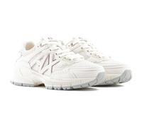 Armani Exchange Speed Low Cut, Mesh Detail, Big Side Logo, Scarpe da Ginnastica Donna, Bianco Pallido, 41 EU
