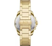 Armani Exchange orologio per uomo, movimento cronografo e cassa orologio per 44 mm con cinturino in acciaio inossiorologio perbile, pelle o silicone, Tono oro e nero