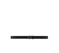 Armani Exchange Split Leather Double Sided Logo Belt Cintura, Black/Dark Brown, 38 Uomo