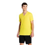 Armani Exchange T-Shirt Basic da Uomo con Scollo a V Pima, Giallo Cyber, XL