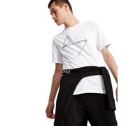 ARMANI EXCHANGE T-shirt Classica In Cotone Con Logo, T-shirt, Uomo, Bianco, XL