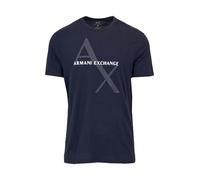 Armani Exchange T-shirt Classica in cotone con logo Uomo Blu M