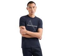 ARMANI EXCHANGE T-shirt Classica In Cotone Con Logo, T-shirt, Uomo, Blu, S