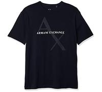 ARMANI EXCHANGE T-shirt Classica In Cotone Con Logo, T-shirt Uomo, Blu, XS