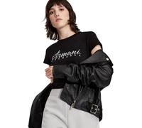 Armani Exchange T-shirt Crewneck da Donna, Nero, S