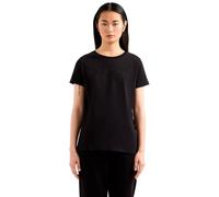 Armani Exchange Essential, Embroidered Logo Signature T-Shirt, Nero, S Donna