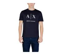 Armani Exchange - T-shirt girocollo a maniche corte in cotone - - Tops - Uomo - Blu - S