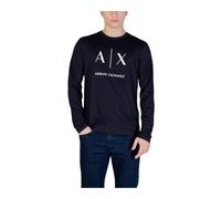 Armani Exchange - T-shirt Girocollo Manica Lunga in Cotone - - Tops - Uomo - Blu - M