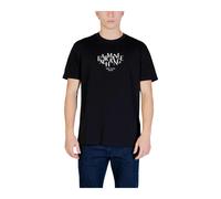 Armani Exchange - T-shirt in cotone a maniche corte e girocollo - - Tops - Uomo - Nero - L