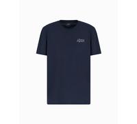 Armani Exchange T-shirt Mc Ricamo Blu - Taglia L Abbigliamento Uomo T-shirts