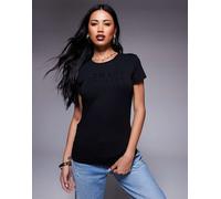 Armani Exchange - T-shirt nera con logo al centro-Nero XS
