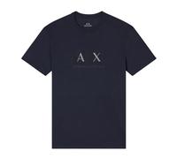 Armani Exchange - T-shirt regular con logo - - Tops - Uomo - Blu - S