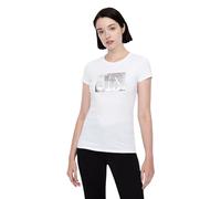 Armani Exchange - T-Shirt Slim Fit in Jersey di Cotone - - Tops - Donna - Bianco - XS