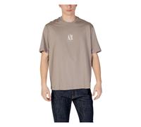 Armani Exchange - T-shirt stampata a maniche corte- collo rotondo - - Tops - Uomo - Marrone - S