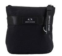 Armani Exchange Tasca singola da uomo, dettaglio logo, zip Flat Crossbody, Nero - nero, taglia unica