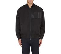 ARMANI EXCHANGE Tasche Frontali, Stile Bomber Collo, Toppa In Pelle, Giacca Uomo, Nero, XXL