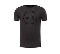 ARMANI EXCHANGE Tee With Tone-on-tone Logo, T-shirt, Uomo, Nero, M