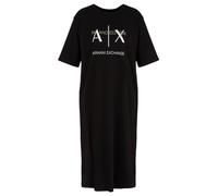 Armani Exchange Organic Fabric, Logo T-Dress Abito Casual, Nero, M Donna