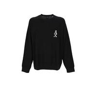 Armani Exchange The Grid, Sustainable, Jacquard Logo Maglione, Nero, M Uomo