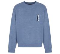 Armani Exchange The Grid, Sustainable, Jacquard Logo Maglione, Pietra focaia, M Uomo