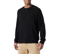 Armani Exchange The Grid, Sustainable, Ribs And Reverse Jersey Stitch Maglione, Nero, XL Uomo