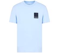 Armani Exchange Toppa con Logo Milano, Edizione Limitata, vestibilità Regolare T-Shirt, Blu Placid, XXL Uomo