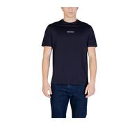 Armani Exchange, ,Tops ,Uomo ,Blu ,2XL T-shirt a maniche corte e girocollo in cotone